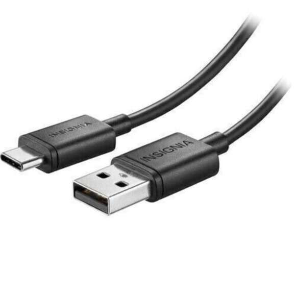 Insignia 1.22m (4 ft.) USB 2.0 to USB-C Charge/Sync Cable - Black NS-MCAB4-C - Picture 2 of 2